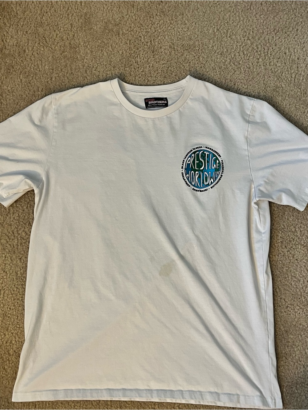 Shoe Palace x Step Brothers Prestige Worldwide White Graphic Tshirt Mens XL